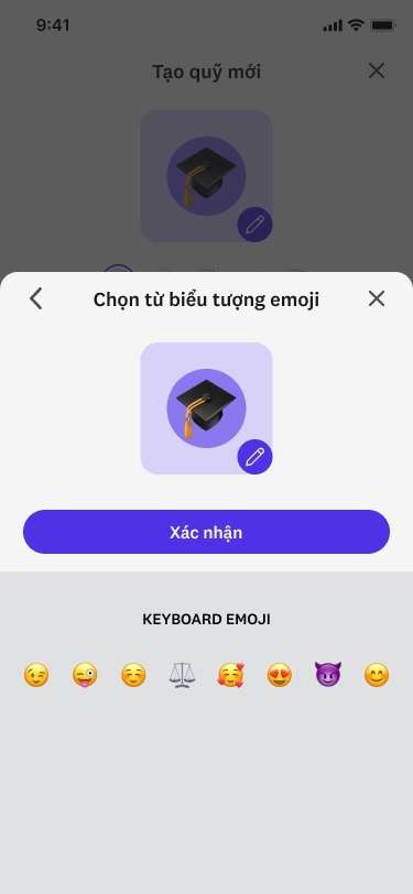Emoji picker over the create screen
